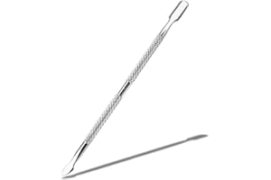 ‎INLAQ INLAQ Profesjonalne Dłutko 12cm do Paznokci - Dwustronne Narzędzie do Odsuwania Skórek i Czyszczenia Paznokci - Stal Nierdzewna Ergonomiczny Uchwyt – Idealne do Manicure i Pedicure