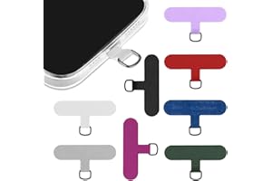TIESOME 8 Stück Handy Lanyard Patch Phone Tether Tabs, Universal Handykette Handy Sicherung Patch Pads mit Metallring, Safety Lanyard Oxford Stoff Rückenpatch für Handy Fallschutz