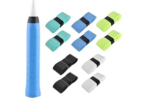 Lunaanda 10 Pcs Multicoloured Racquet Over Grip Tape, Badminton Handle Tape, Tennis Racket Grip Tape Non Slip, Replacement Overgrip for Tennis Racket, for Tennis, Squash