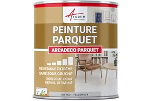 ARCANE INDUSTRIES Peinture pour parquet Bois, stratifié - 1 kg Telegris 4 - RAL 7047