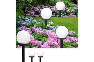 YZYOE 3 Packs of LED Solar Ball Lights, Outdoor Courtyard Decorative Floor Lights, Wireless Dusk to Dawn Waterproof Garden Road Landscape lamp.