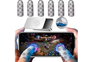 HYDROGELIX® 6X Dedales Gaming Fluorescentes Brillan Oscuridad Garantía de 4 años Protector Dedos Mano, Fundas para Dedos para Juegos, Gaming Finger Sleeve, Guantes Gaming, Protector de Dedos.