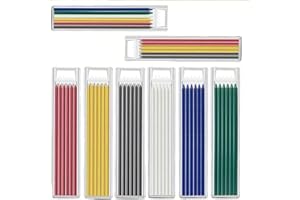 MROOFUL Aste di ricarica colorate sostituibili da 2,8 mm per matita per la lavorazione del legno con fori profondi mine per marcatura strumenti speciali temperamatite lunghezza 12 cm nucleo