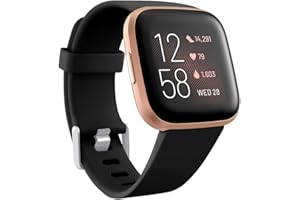 Wepro Compatible with Fitbit Versa Strap/Fitbit Versa 2 Strap - Smooth Silicone Classic Replacement Wristband Straps for Fitbit Versa/Versa Lite/Versa 2, Large Black