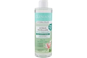 CLINIANS HYDRA PLUS agua purificadora micelar activa para pieles mixtas o grasas, con Té Verde y Magnolia, 400 mL