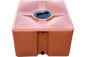 GIURGOLA Serbatoio Polietilene CERTIFICATO per acqua potabile Parallelepipedo Rettangolare Basso mod. 300 litri colore terracotta Made in Italy