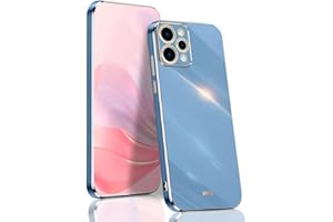 BORYA Funda para Xiaomi Redmi 12, Antigolpes Delgada Premium Suave Silicona Carcasa TPU Bumper Estuche, Elegante Sedoso Galvanoplastia Phnom Penh Caso, Azul