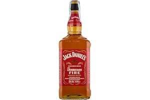 Jack Daniel's Tennessee Fire – Whiskey con Liquore alla Cannella, Liquore Americano dal Gusto Intenso e Speziato, Aroma di Cannella Piccante, 35% Vol., Bottiglia in Vetro da 100 cl