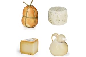‎SALUMI PASINI IL GUSTO DELL'ECCELLENZA Italienische Käse-Degustationsbox | Sparpackung | Geräucherter Provola 450g, Gesalzener Primo-Käse mit Pfeffer 950g, Pecorino Toscano DOP 450g und Classic Caciocavallo 750g