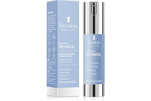 RONKIE Retinol Eye Cream for Dark Circles: Anti-Wrinkle Under Eye Cream - Night Care Reduces Eye Bags Blue