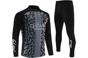 GENERIC PSG Tracksuit for Kids/Adults 2PC Football Training Uniform and Pant,Sportswear Breathable Jacket & Jogging Set Unisex Sweatsuit