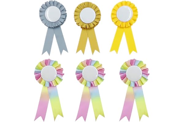 Cossaot 6 st hästrosetter, hobbyhäst-tillbehör, hobbyhäst-rosetter för vinnare, hedersbandmärke för ridevenemang, sportaktiviteter