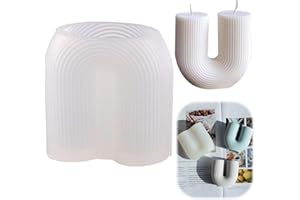 MILIAFLICK Kerzenform Silikon U Form Kerzenhalter Zementform Silikonformen Gießformen Kerzen Selber Machen Formen Kerzen Silikonform DIY Silikonform Gießformen Kerzen für Aromatherapie Kerzen