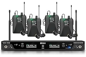 D Debra Sistema In-Ear UHF ST-202, Monitorización, IEM, 4 Bodypack, Receptor, Sin Interferencias, para Escenario y Estudio