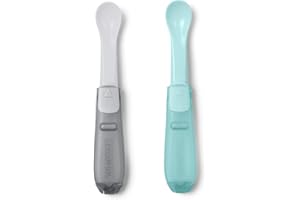 Skip Hop 2 Pack Easy Fold Travel Spoons 1 Each Grey and Soft Teal 30 g