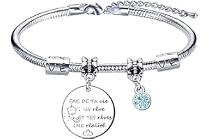 Lumengqi Bracelets pour Amitié Bracelet Femme,Cadeau de Bracelet de Charme de Soeur Cadeau d'anniversaire cadeau de Noël Cadeau d'anniversaire Cadeau de Graduation à Soeur Cadeau Femme