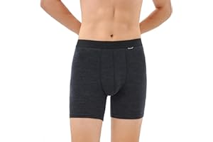 Merino Protect Bielizna z Wełny Merynosów Męskie Bokserki Odporne na Zapachy Odprowadzająca Wilgoć Warstwa Bazowa do Pieszych Wędrówek Długie Loty