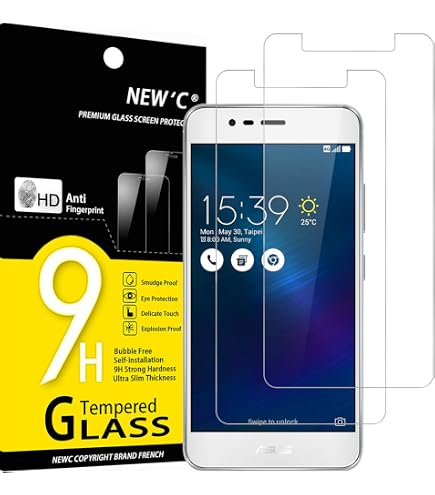 NEWTOP Pellicola In Vetro Temperato Per ASUS Zenfone 2 Laser ZE550KL (5.5") - Durezza 9H, Spessore 0,33mm, Trasparente