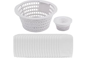 HOMYY Skimmerkorb, Filterkorb für Skimmer mit 20 Schwimmbad Socken, Pool Siebkorb Filter, Filternetz für Skimmerkorb, Pool Skimmer Korb Siebkorb Reinigt Schmutz Und Blätter