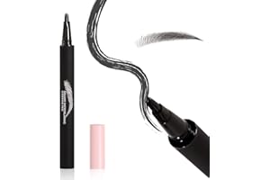 Boobeen Lápiz de Cejas Resistente al Agua, Lápiz de Cejas Microblading, Lápiz Líquido para Cejas, Larga Duración, Grueso y Suave, Crea Cejas Naturales Parecidas al Pelo