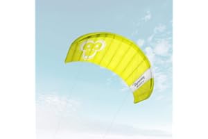 Skymonkey Airtwister Aquilone da trazione Ready 2 Fly 130 cm / 180 cm / 230 cm campata [Verde-Giallo]
