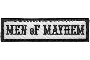 Titan One Europe - Men of Mayhem Motorcycle Club Biker Jacket Vest Patch Écusson Brodé Thermocollant Patch