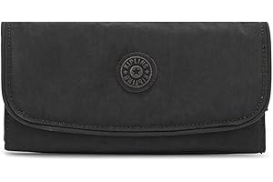 Kipling Money Land Billetera Grande, Black Noir (Negro)