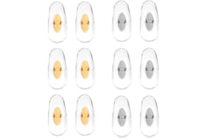 LUTER 6 Par Wymienne Noski, Wymienne Noski do Ray Ban Przypinane Miekkie Noski Zestawy Naprawcze Okularów Przeciwslonecznych do RayBan Aviator RB3025 3026 RB3030 RB3211 RB3362 RB3625 (Zloto + Srebro)