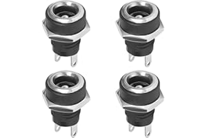 Comforty Lot de 4 connecteurs DC femelle 2 broches 5,5 x 2,1 mm Fiche creuse femelle DC Power Jack femelle (4)