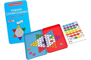 PC THE PURPLE COW The Purple Cow- Magnetic, Lightweight, Travel Size Chinese Checkers Board Game for Kids and Adults. Classic Game with a Modern Twist.