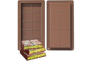 WBZOWRB Molde De Silicona, Molde De Turrón De Chocolate Profundo, 2 Piezas