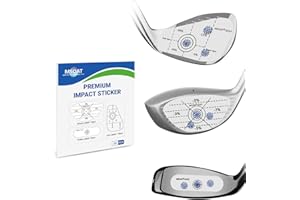 MSOAT Club de Golf Impact Tape 24 pièce (18 fers, 4 Bois, 2 putters), Impact Tape Etiquettes de Entraînement Swing Golf Swing Trainer - Sweet Spot Analyse