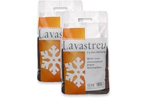 OPPENHÄUSER sac de sable de lave : 30kg de produit de qualité pour des chemins sûrs idéal pour le stockage dans le bac à sable granulation 1-5mm 2 x 15kg