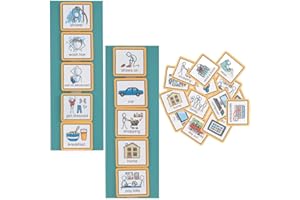 CREATE VISUAL AIDS Visual Timetable for Adults Visual Schedule communication cards for stroke victims, dementia, learning difficulties (Green)