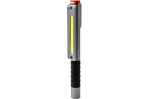 NEBO Lil Larry 500 Flex Rechargeable Work Light – 500 Lumen COB LED, USB-C Charging, Flex-Power Battery System, Magnetic Base, IPX4 Water-Resistant, Aircraft-Grade Aluminium