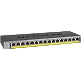 NETGEAR GS116LP PoE Switch 16 Port Gigabit Ethernet LAN Switch mit 16x PoE+ 76W (Plug-and-Play Netzwerk Switch PoE 16 Ports,