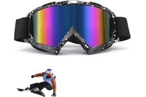 Zyiphor Occhiali Motocross,OTG Maschere Snowboard,Mascherina Casco Motocross - Antivento, Antiappannamento, protezione UV,Imbottiti Schiuma - Unisex per Moto, MTB, ATV, Casco Compatibile