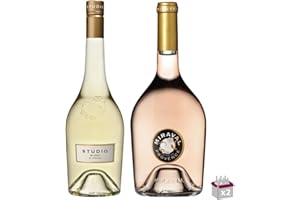 WINE AND MORE Lotto Discovery Miraval 2x75Cl- 1 Studio di Miraval 2021 Bianco 75CL 13% e 1 Côtes de Provence Rosé 2021 75CL 13%