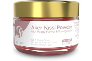 Fatima's Garden Polvere Naturale Aker Fassi con Scorza di Melograno - Tinta Tradizionale Marocchina per Labbra e Guance 50g