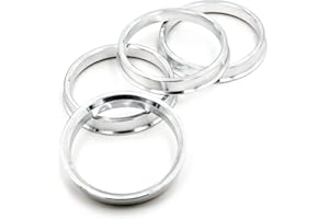 ‎RHINOTUNING Rhinotuning 4 x Centring Rings Diameter 64.1 mm to Diameter 57.1 mm Silver Aluminium