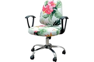 wonderfulwu Stretch Chair Covers Spandex Office Computer Chair Cover Removable Washable Rotate Swivel Chair Protective Covers