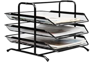 JEBELE Organizador de Archivos de Oficina, Diferentes Bolsillos, Malla de Papel A4 en Bandeja, Escritorio de Oficina, Organizador de Documentos, Almacenamiento de Papel,Carta A4,Organizador de Papel