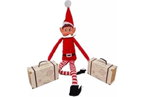 Decsee Elf GAMES Accessories Props Put Ideas Kit Christmas Decoration Joke (2X Elf SUITCASE Travel box)