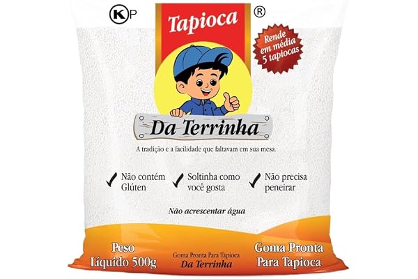 Goma Pronta para Tapioca DA TERRINHA / Tapioca from Brazil, hydrated, Bag 500 g.