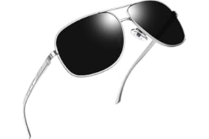 Joopin Polarizadas Gafas de Sol Hombre Militar Metálicas Clásicas Retro Vinatge Protección UV400 para Conducción Deportes Ciclismo Golf Pesca