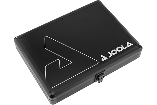 JOOLA Bordtennishylsa racketfodral BAT CASE aluminiumväska lämplig för 1 bordtennisracket och 3 bordtennisbollar, svart, 29 x 22 x 5,5 cm