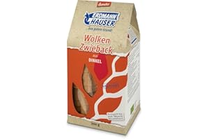 ErdmannHAUSER Getreideprodukte Bio Wolkenzwieback aus Dinkel (6 x 200 gr)