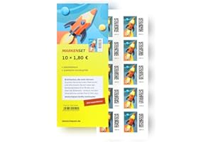 ALBELLION 10 Stück 1,80 EUR 1,8 EUR 180 Cent postfrische selbstklebende Briefmarken | Frankaturware Markenset (Motiv: Welt der Briefe)