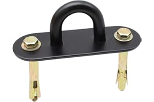 CHSEROK S-H KINHARD Heavy Duty Swing Hook Suspension Straps Bracket, Stainless Steel Eye Plate U- Shaped Ceiling Rope Anchor- Suspension Hooks Can Hang Yoga Swings, Hammocks, Sandbags, Gym (Black)