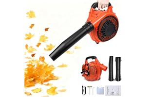 HJZ Cordless Petrol Garden Leaf Blower, Snow Grass Lawn Blowers Vacuum Powerful 26cc 2 Stroke Air Cooled Engine, Portable Handheld, for Blowing Leaves, Wood Chips, Dust, Garden Debris, Grass Cuttings